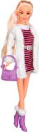 Кукла Ася Sity Style Блондинка в полосатом платье 35067