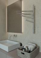 Полотенцесушитель электрический Elna Вертикаль 4 (595х395х75) нержавека с диммером t