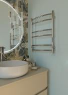 Полотенцесушитель электрический Elna Ладер 6 (625х480х100) нержавека с диммером t