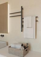 Полотенцесушитель электрический Elna Вертикаль 4 (615х395х75) черный с диммером t