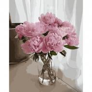 Набор для росписи по номерам Strateg Букет пионов на подоконнике 40х50 см GS646