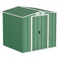 Дом садовый металический ECO 202x182x181 см зелёный с белым