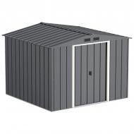 Дом садовый металический ECO 262x241x191 см серый с белым