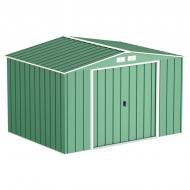 Дом садовый садовый дом металический ECO 320x241x196 см зелёный с белым
