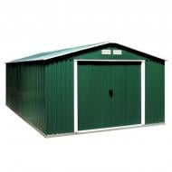 Дом садовый дом садовый металлический, ECO 362,7x322x196 см зелёный с белым