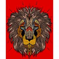 Набор для росписи по номерам Strateg Африканский лев 40х50 см DY195