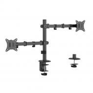 Кронштейн Gembird MA-D2-03, для 2-х моніторiв поворотно-похилі 17"-32" чорний