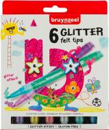 Набор фломастеров детских GLITTER 6 цветов 60126006 Bruynzeel