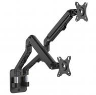 Кронштейн настенный Gembird MA-WA2-01, для 2 мониторов поворотно-наклонные 17"-27" черный