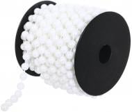 Бусы для елки в тубе 8 мм 10 м белый