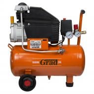 Компрессор Grad одноцилиндровый 1.5 кВт 198 л/мин 8 бар 24 л (2 крана) 7043535