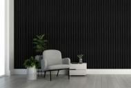 Реечная панель Walldeco полимерная 115x18x2900 мм черный (D402-105 )