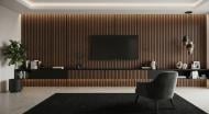 Реечная панель Walldeco полимерная 115x18x2900 мм дуб темный (D402-112 ) Реечная панель Walldeco полимерная 115x18x2900 мм дуб темный (D402-112 )