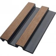 Реечная панель Walldeco полимерная 115x18x2900 мм дуб темный (D402-112 )