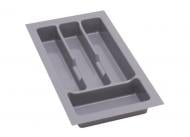 Лоток для столовых приборов Rejs UNI 230x430x45 мм фасад 300 мм пластиковый серый ТЕ13.2501.05.036