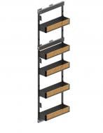 Карго Rejs для кухни 150 мм 5 полок левосторонее с доводчиком MAXIMA PURO WE35.0022.12.C74 графит