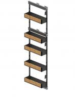 Карго Rejs для кухни 150 мм 5 полок правостороннее с доводчиком MAXIMA PURO WE35.0023.12.C74 графит