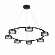ВИТРИНА! Люстра подвесная LIGHT SET DUSHA MS241-Y7 7x12 Вт GX53 черный/дымчатый
