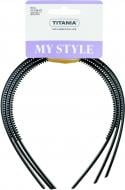 Обруч для волос TITANIA маленький. 3шт черн.7970