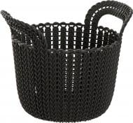 Корзина для хранения пластиковая Curver 226398 Knit XS круглый коричневый 190x190x230 мм