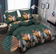 Комплект постельного белья J1750-11 Золотые листья семейный мульти Zastelli