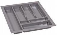 Лоток для столовых приборов Rejs PRO 430x490x45 мм фасад 500 мм пластиковый серый ТЕ13.2666.05.036