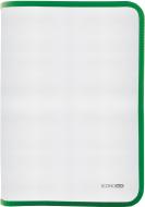 Папка-пенал пластиковая на молнии, прозрачная, молния зеленая E31644-04 Economix