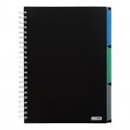 Тетрадь на пружине Buromax CLASSIC А4 (210x297) 120 лист. клетка 3 разделителя черный BM.24345911-01