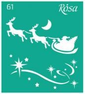 Трафарет многоразовый самоклеящий №61 серия Новый год 90х100 мм Rosa Talent