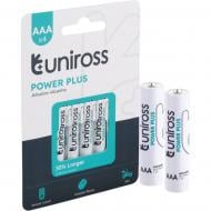 Батарейки щелочные UNIROSS Power Plus Alkaline (LR03) 1.5V AAA (мизинчиковые) 4 шт.