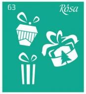 Трафарет многоразовый самоклеящий №63 серия Новый год 90х100 мм Rosa Talent