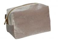 Косметичка Twins маленькая велюровая серая
