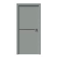 Дверное полотно IN WOOD ET-02 ПГ с черным молдингом и кромкой 700 мм пепельный софтач