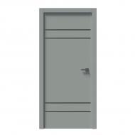 Дверное полотно IN WOOD ET-03 ПГ с черным молдингом и кромкой 600 мм пепельный софтач