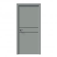 Дверное полотно IN WOOD ET-05 ПГ с черным молдингом и кромкой 700 мм пепельный софтач