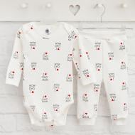 Комплект Blanka Люблю тата і маму білий р.56-62 110788