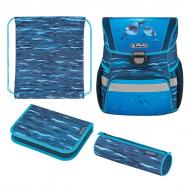 Ранец школьный Herlitz укомплектованный Loop Plus Oceanside Whales Киты (50032525)