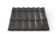 Металлочерепица матовая PSM PROFILE 1195x2250 мм RAL 8019 тёмно-коричневая