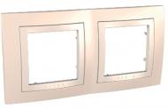 Рамка двухместная Schneider Electric Unica Basic универсальная слоновая кость MGU2.004.559