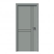 Дверное полотно IN WOOD ET-09 ПГ с черным молдингом и кромкой 900 мм пепельный софтач