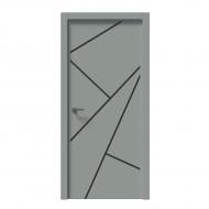 Дверное полотно IN WOOD ET-11 ПГ с черным молдингом и кромкой 700 мм пепельный софтач