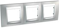 Рамка трехместная Schneider Electric Unica TOP горизонтальная алюминий MGU66.006.038