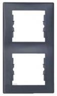 Рамка двухместная Schneider Electric Sedna вертикальная графит SDN5801170