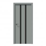 Дверное полотно IN WOOD ET-14 ПГ с черным молдингом и кромкой 900 мм пепельный софтач