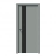 Дверное полотно IN WOOD ET-16 ПГ с черным молдингом и кромкой 600 мм пепельный софтач