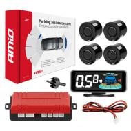 Парковочная система AMiO LED-GRAF 3D 4 датчика черный (03185)