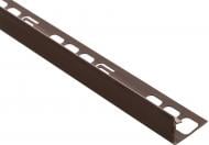 Кутник для плитки Salag ПВХ 10 мм 2,5 м темно-коричневий