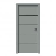Дверное полотно IN WOOD ET-04 AL ПГ с молдингом и алюминиевой кромкой 600 мм пепельный софтач