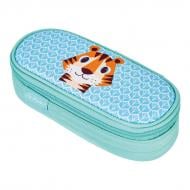 Пенал-бокс школьный Case Flap Cute Animals Tiger 50038954 Herlitz голубой