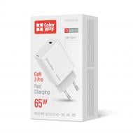Зарядний пристрій ColorWay GaN Mini 65W PD Port PPS USB-C білий
